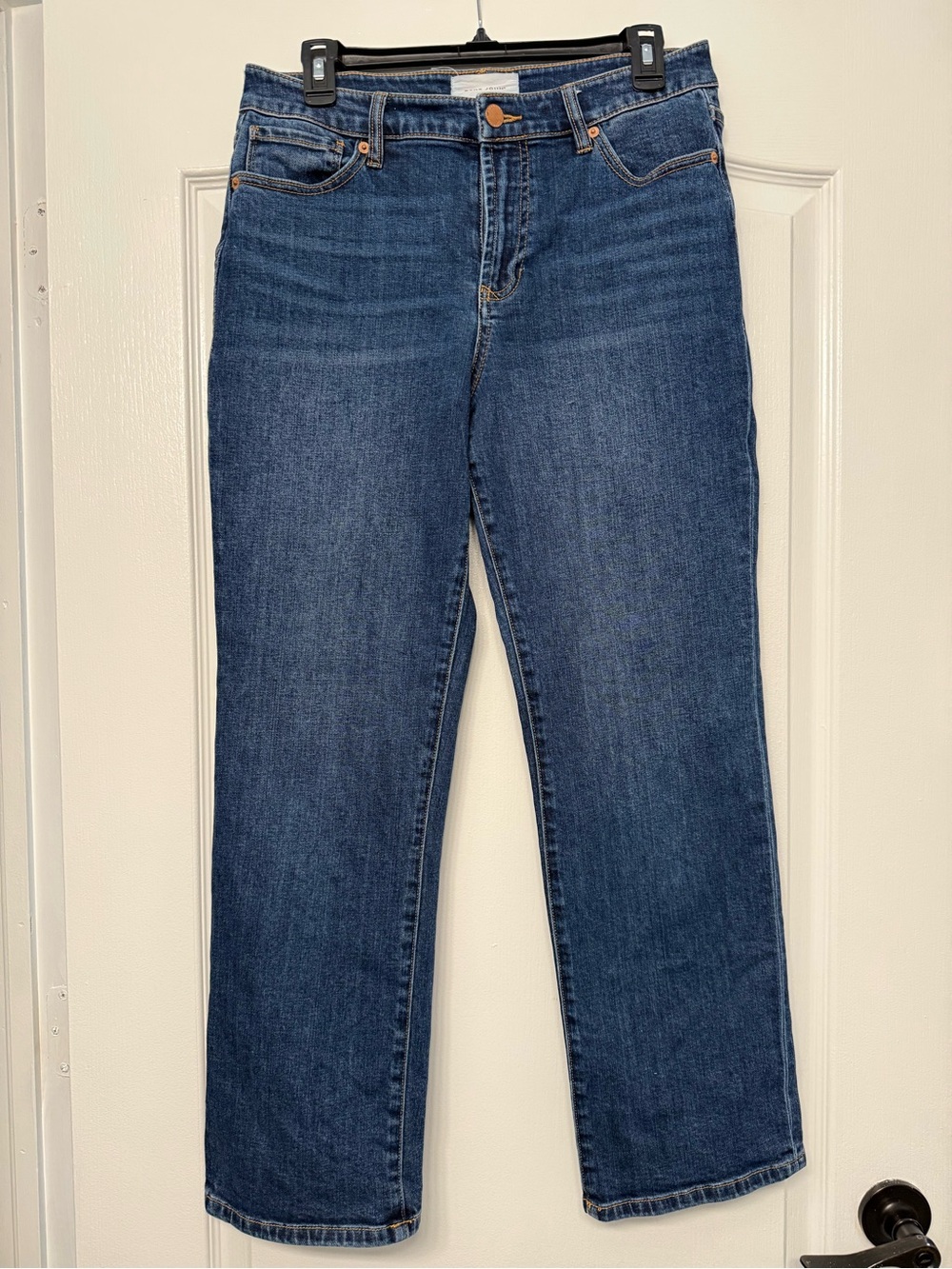 Dear John Jeans Womens 29 High Rise Straight Leg Blue Stretch Denim 28 Inseam